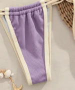 Ribbed Trim Bikini Set - Image 7