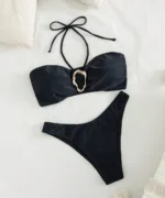 Ring Detail Bandeau Bikini Set - Image 3