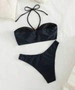 Ring Detail Bandeau Bikini Set - Image 2