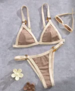 Ring Detail Triangle Bikini Set - Image 24