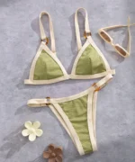 Ring Detail Triangle Bikini Set - Image 21