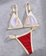 Ring Detail Triangle Bikini Set - Image 19
