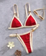 Ring Detail Triangle Bikini Set - Image 18