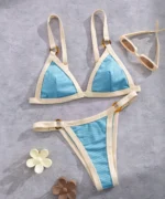 Ring Detail Triangle Bikini Set - Image 15