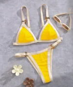 Ring Detail Triangle Bikini Set - Image 9