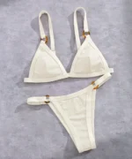Ring Detail Triangle Bikini Set - Image 2
