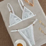 Sequin Triangle Bikini Set