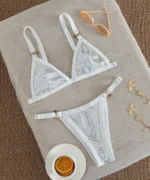 Sequin Triangle Bikini Set