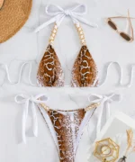 Snake Print Chain Bikini Set - Image 14