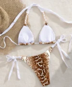 Snake Print Chain Bikini Set - Image 10