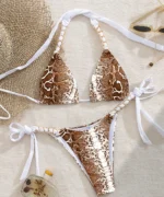 Snake Print Chain Bikini Set - Image 9