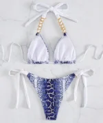 Snake Print Chain Bikini Set - Image 3