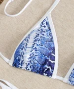 Snake Print Triangle Bikini Set - Image 6